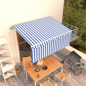 Comparateur de prix : vidaXL Auvent rétractable automatique avec store 3x2,5 m Bleu et blanc