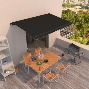 Comparateur de prix : vidaXL Auvent manuel rétractable 450x350 cm Anthracite