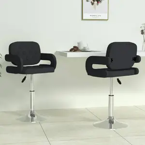 vidaXL Chaises à manger pivotantes lot de 2 noir similicuir pas cher