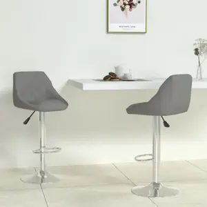 vidaXL Tabourets de bar lot de 2 gris similicuir pas cher