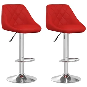 Comparateur de prix : vidaXL Tabourets de bar lot de 2 rouge bordeaux similicuir