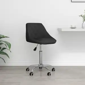 vidaXL Chaise de bureau pivotante Noir Similicuir pas cher