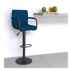 Comparateur de prix : vidaXL Vidaxl Tabouret De Bar Bleu Velours