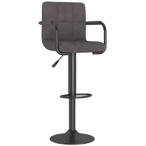 vidaXL Tabouret de bar Taupe Tissu pas cher