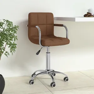 Vidaxl - Chaise pivotante de bureau Marron Tissu Marron pas cher
