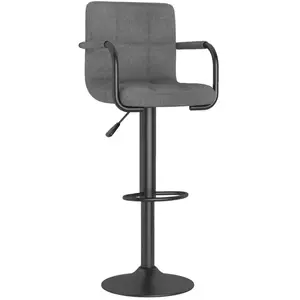 vidaXL Tabouret de bar Gris clair Tissu pas cher