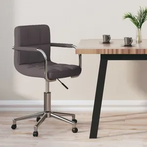 vidaXL Vidaxl Chaise Pivotante De Bureau Taupe Tissu pas cher