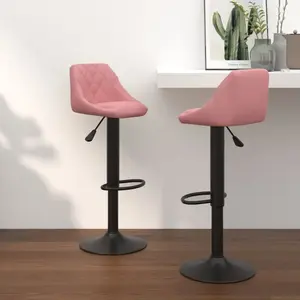 Comparateur de prix : vidaXL Tabourets de bar lot de 2 rose velours