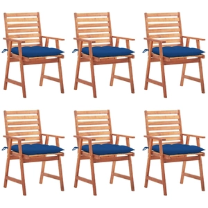 vidaXL Chaises à dîner d'extérieur 8 pcs avec coussins Acacia massif pas cher