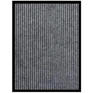 vidaXL Paillasson rayé Gris 60x80 cm