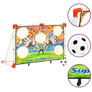 Comparateur de prix : vidaXL Ensemble de buts de football enfant avec panneau 120x51x77,5 cm