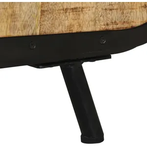 vidaXL Meuble TV 110x30x45 cm Bois de manguier brut pas cher