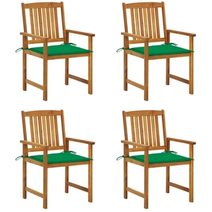 vidaXL Chaises de jardin avec coussins 6 pcs Bois d'acacia massif pas cher