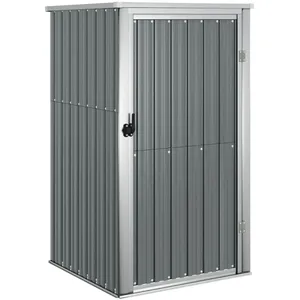 Comparateur de prix : vidaXL Abri à outils de jardin gris 88x89x161 cm acier galvanisé