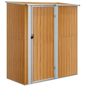 vidaXL Abri de jardin 180,5x97x209,5 cm acier galvanisé aspect bois pas cher