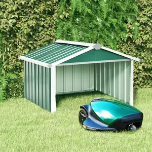 Comparateur de prix : vidaXL Abri tondeuse robot de jardin 92x97x63 cm Acier galvanisé Vert