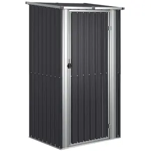 vidaXL Abri de jardin Anthracite 118,5x97x209,5 cm Acier galvanisé pas cher
