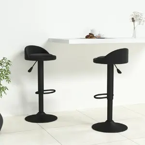 vidaXL Vidaxl Tabourets De Bar Lot De 2 Noir Velours pas cher