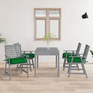 vidaXL Chaises à manger d'extérieur et coussins lot de 4 Acacia massif pas cher