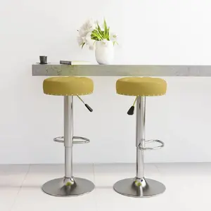 Non communiqué vidaXL Tabourets de bar 2 pcs Vert Tissu pas cher
