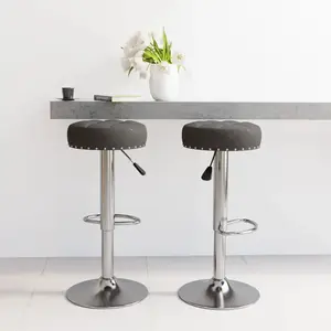 Comparateur de prix : vidaXL Tabourets de bar lot de 2 noir tissu