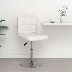 Vidaxl - Tabouret de bar Blanc Similicuir Blanc pas cher
