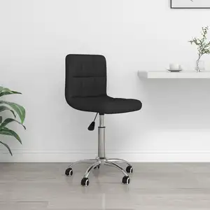 vidaXL Chaise pivotante de bureau Noir Tissu pas cher