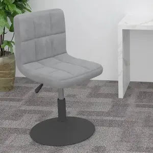 vidaXL Tabouret de bar pivotant Gris clair Velours pas cher