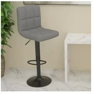 vidaXL Tabouret de bar Gris clair Tissu
