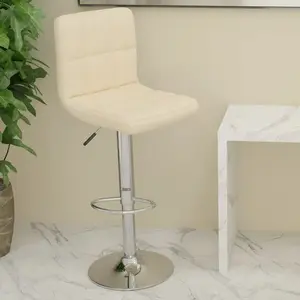 Comparateur de prix : vidaXL Tabouret de bar Crème Similicuir