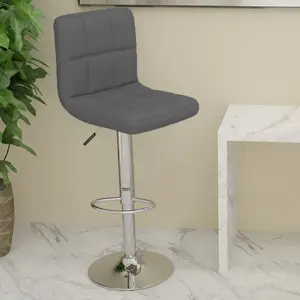 vidaXL Tabouret de bar Gris Similicuir pas cher