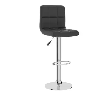 vidaXL Tabouret de bar Noir Similicuir