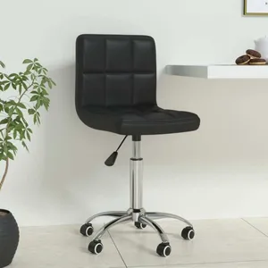 vidaXL Chaise de bureau pivotante Noir Similicuir pas cher