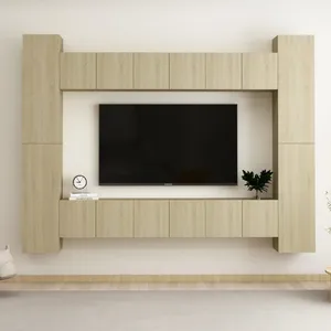 Comparateur de prix : Vidaxl - Ensemble de meubles tv 10 pcs Chêne sonoma Bois d'ingénierie