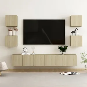Vidaxl - Ensemble de meubles tv 7 pcs Chêne sonoma Aggloméré Sonoma oak pas cher