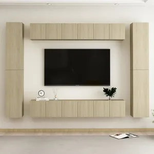 Comparateur de prix : vidaXL Ensemble de meubles TV 10 pcs Chêne sonoma Bois d'ingénierie
