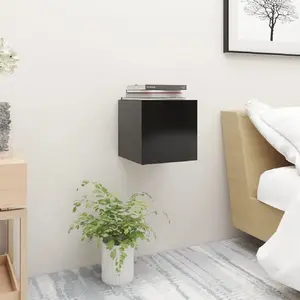 vidaXL Table de chevet Noir 30,5x30x30 cm Aggloméré pas cher