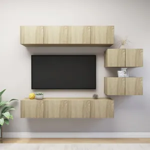 Comparateur de prix : Vidaxl - Ensemble de meuble tv 6 pcs Chêne sonoma Aggloméré Chêne sonoma