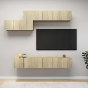 Vidaxl - Ensemble de meuble tv 7 pcs Chêne sonoma Aggloméré Sonoma oak pas cher