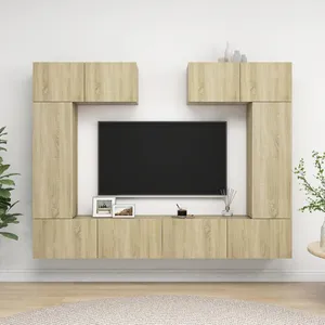 Comparateur de prix : vidaXL Vidaxl Ensemble De Meuble Tv 6 Pcs Chêne Sonoma Bois D'ingénierie