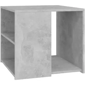 Comparateur de prix : vidaXL Table d'appoint Gris béton 50x50x45 cm Aggloméré