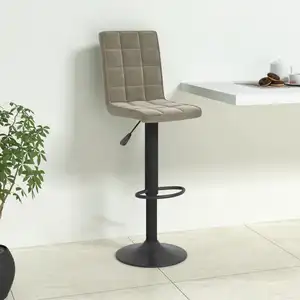 VIDAXL Tabouret de bar Gris clair Velours pas cher