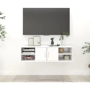 Comparateur de prix : vidaXL Étagère murale Blanc 102x30x29 cm Bois d’ingénierie 806256