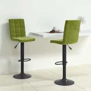 Comparateur de prix : vidaXL Tabourets de bar 2 pcs Vert clair Velours