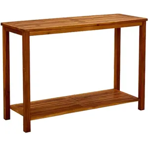Comparateur de prix : vidaXL Table console de jardin 110x40x75 cm Bois d'acacia solide