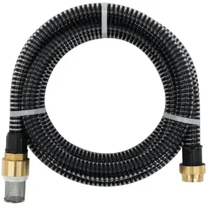 Comparateur de prix : vidaXL Tuyau d'aspiration avec raccords en laiton noir 1,1" 10 m PVC
