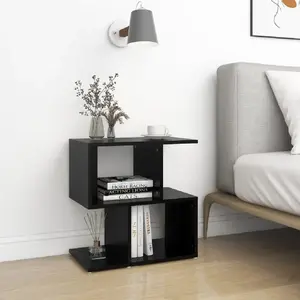 vidaXL Tables de chevet 2 pcs Noir 50x30x51,5 cm Aggloméré pas cher