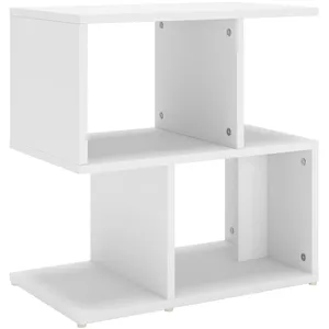 Comparateur de prix : vidaXL Table de chevet Blanc 50x30x51,5 cm Aggloméré