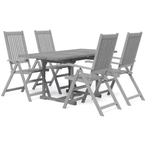 vidaXL Ensemble à manger de jardin 5 pcs Bois d'acacia solide pas cher