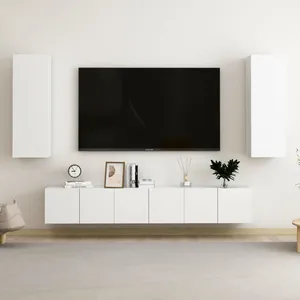 vidaXL Ensemble de meubles TV 5 pcs Blanc Bois d'ingénierie 3074454
